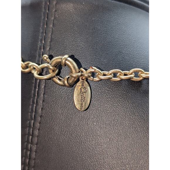 The Delta Box Red Bead Rhinestone Purple Enamel Flower Statement Necklace - Picture 5 of 6